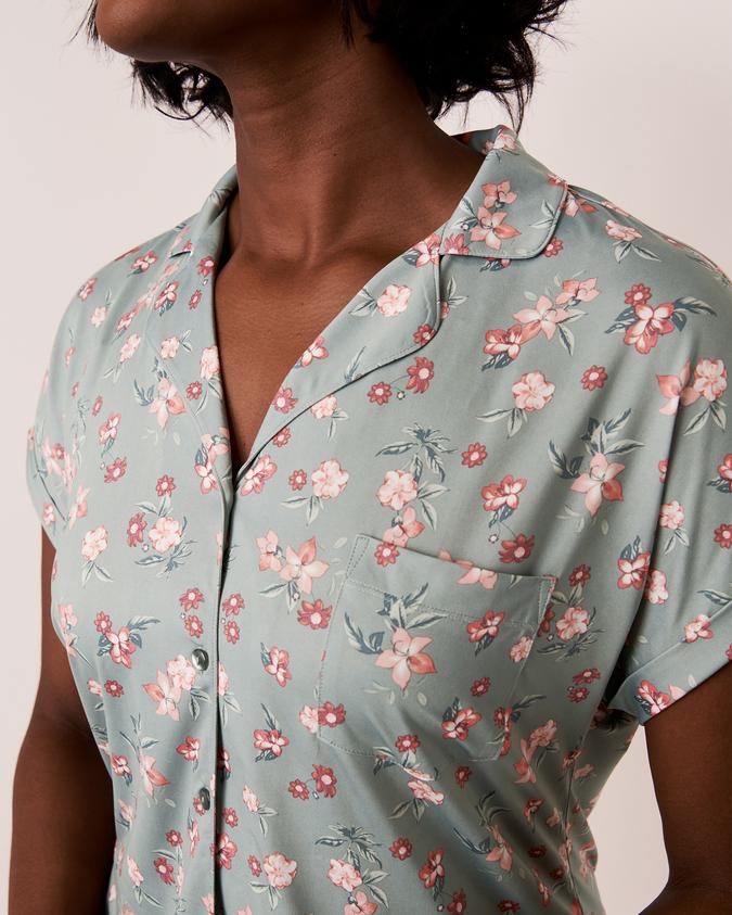 la Vie en Rose Women’s Green Recycled Fibers Button-down Shirt