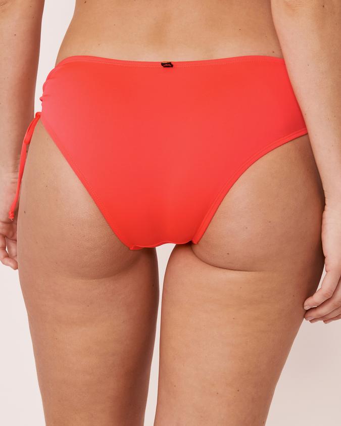 la Vie en Rose Women’s Orange FIERY CORAL Recycled Fibers Brazilian Bikini Bottom