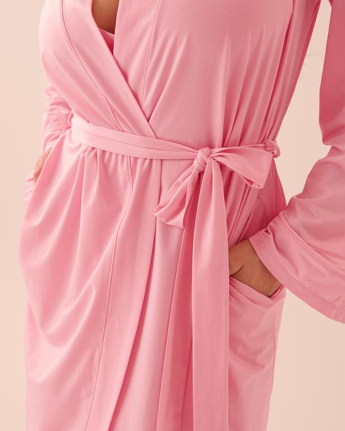 la Vie en Rose Women’s Bright lilac Mesh Detail Kimono