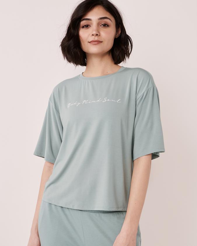 la Vie en Rose Women’s Blue Modal Drop Shoulder T-shirt