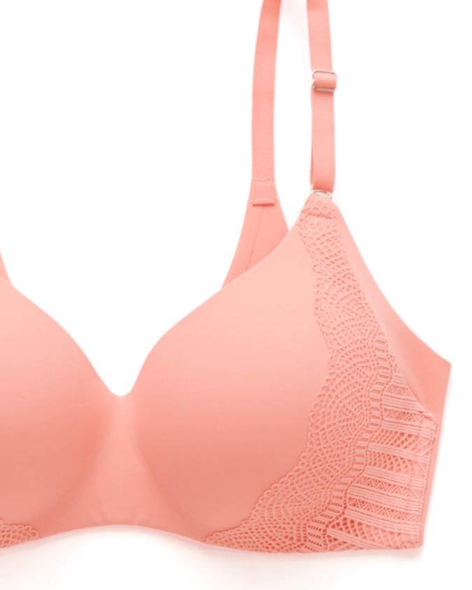 la Vie en Rose Women’s Flamingo pink Lightly Lined Wireless Sleek Back Bra