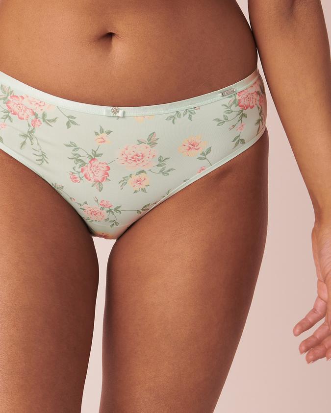 la Vie en Rose Women’s English garden Microfiber Sleek Back Bikini Panty