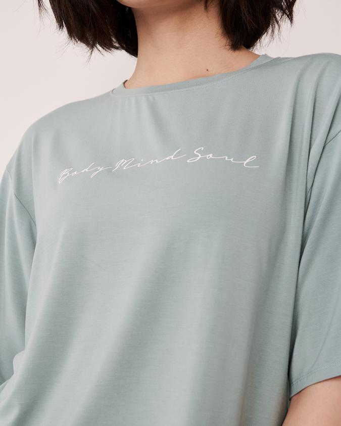 la Vie en Rose Women’s Blue Modal Drop Shoulder T-shirt