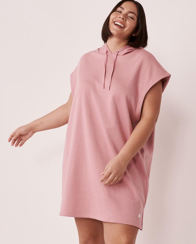 la Vie en Rose Women’s Pink Fleece Hooded Dress
