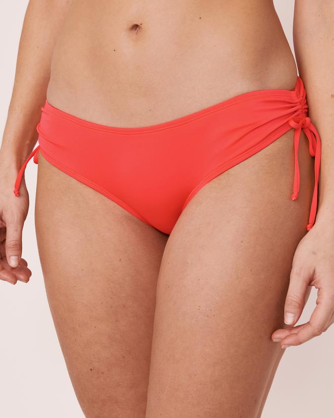 la Vie en Rose Women’s Orange FIERY CORAL Recycled Fibers Brazilian Bikini Bottom