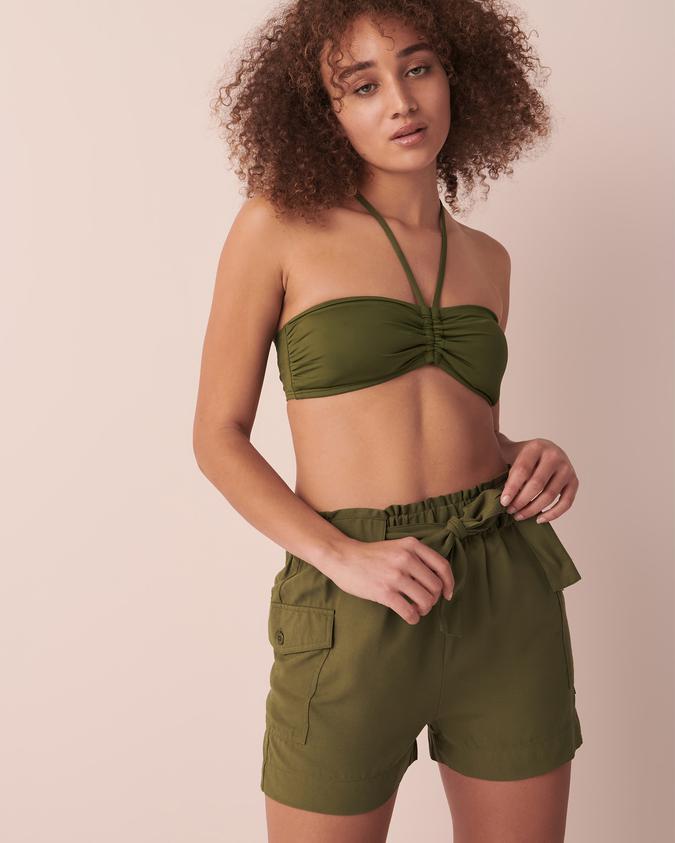 la Vie en Rose Women’s Green High Waist Cargo Shorts