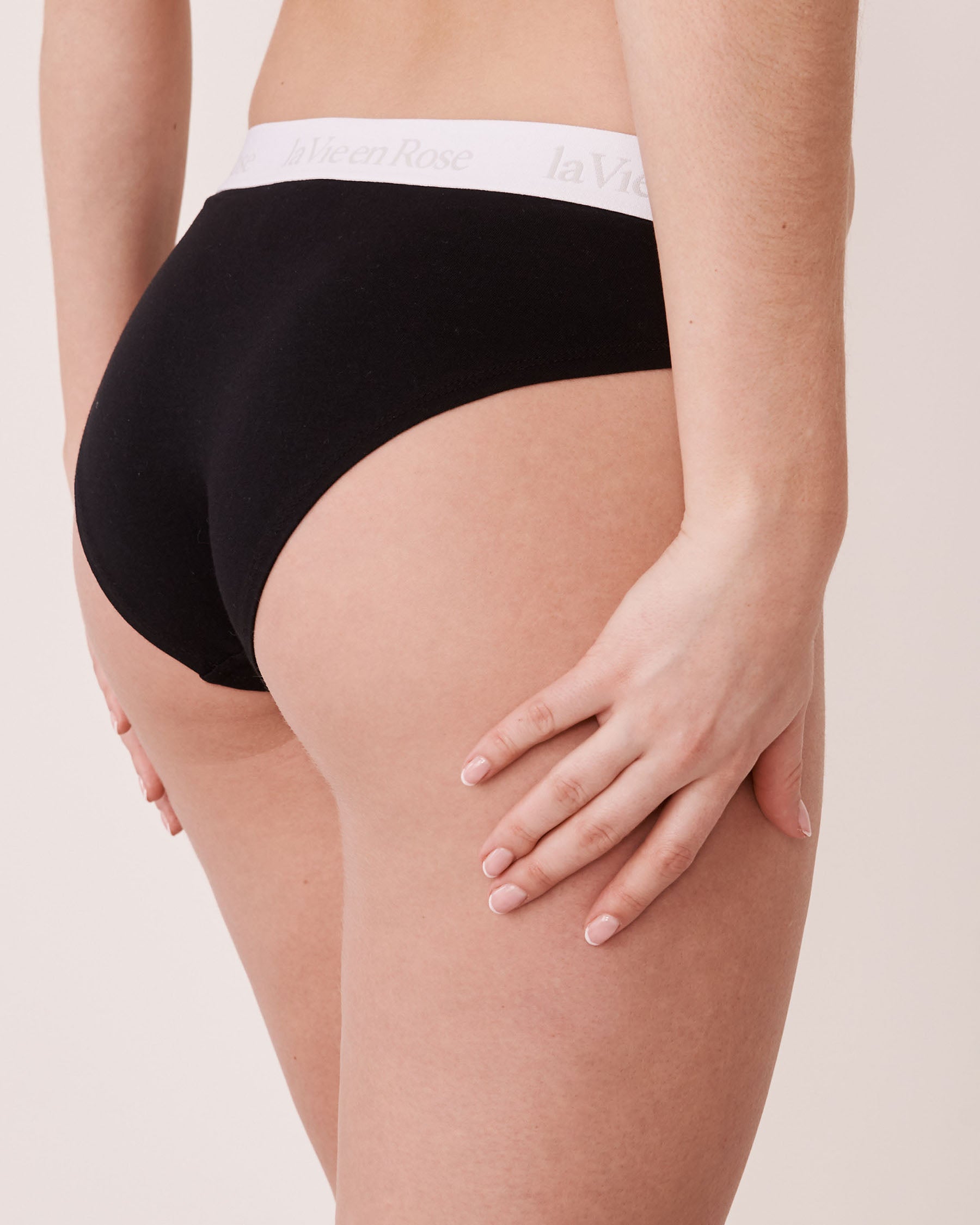 Cotton and Logo Elastic Band Bikini Panty