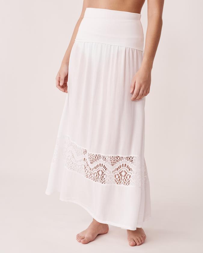 la Vie en Rose Women’s White Two-way Skirt-Dress