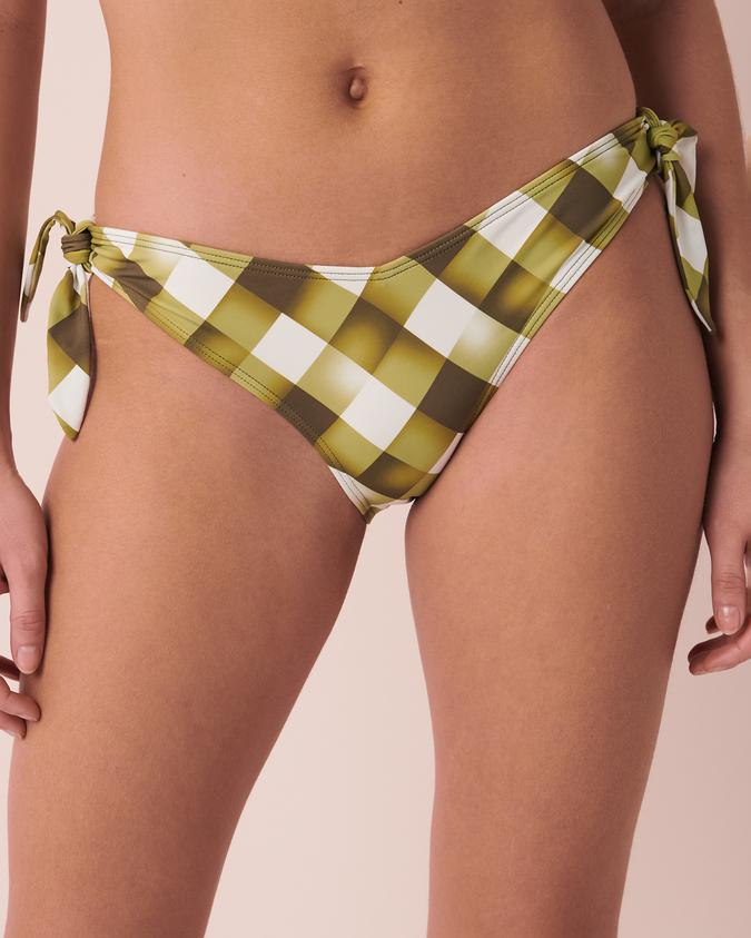 la Vie en Rose Women’s Green Retro Brazilian Bikini Bottom