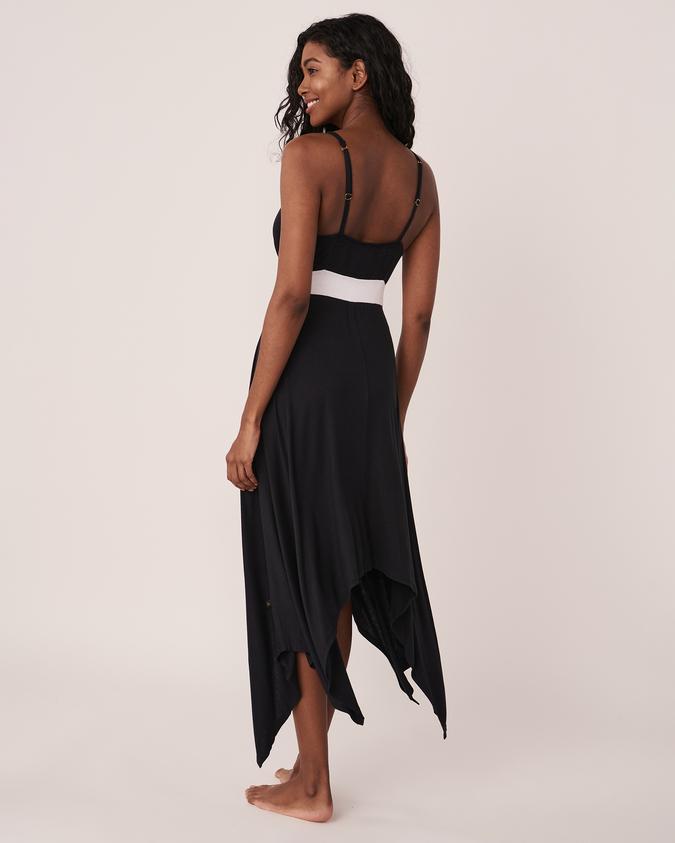 la Vie en Rose Women’s Black Thin Straps Asymmetric Dress