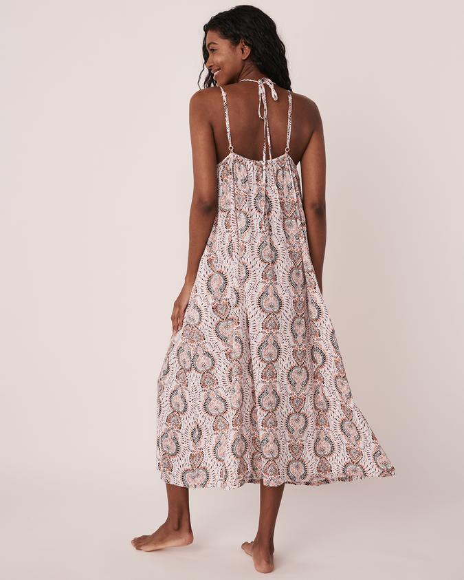 la Vie en Rose Women’s Tile print BOHO Maxi Dress