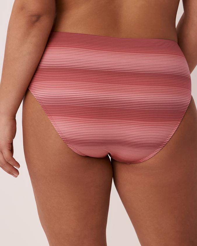 la Vie en Rose Women’s Pink stripes Stripes Recycled Fibers Mid Waist Bikini Bottom